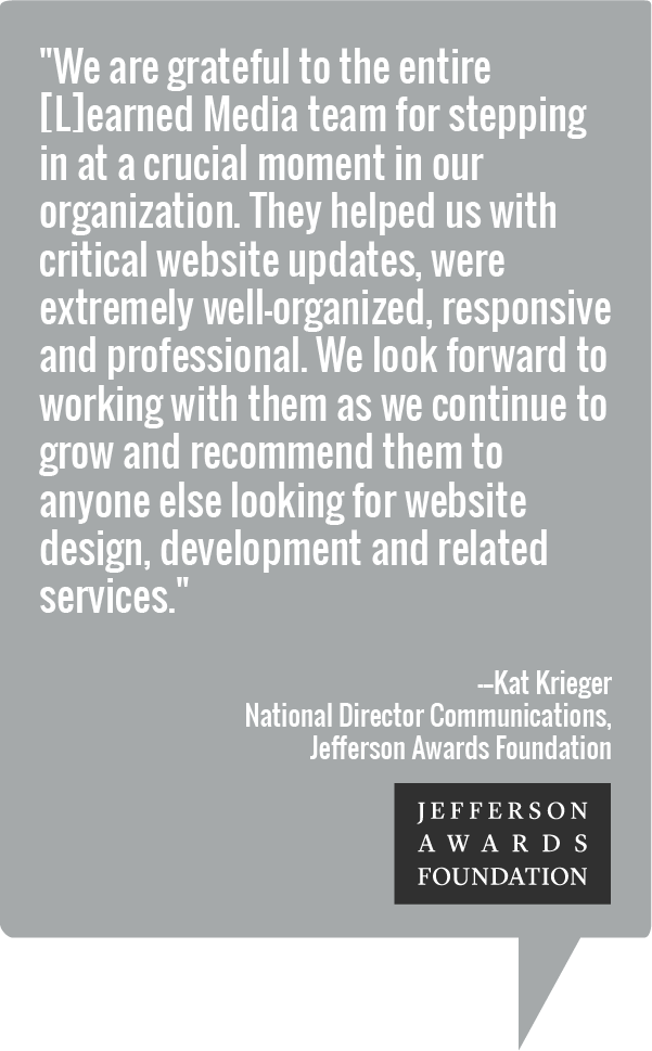 National Director of Communications for Jefferson Awards Foundation testimonial